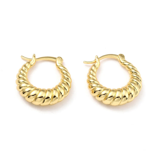 18k Gold Plated Shrimp Hoops