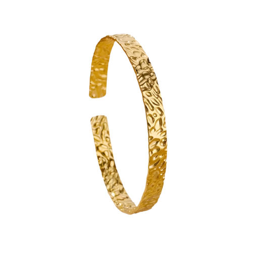 Texture 18K Gold Plated Bracelet