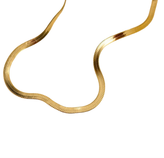 18k Gold Plated Snake Chain Necklace