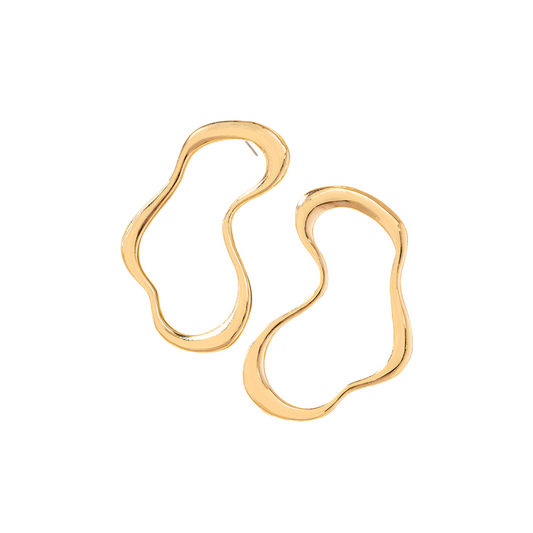 18K Gold Plated Structured Earrings