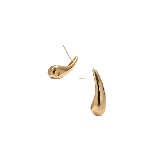 18K Gold Plated Long Teardrop Earrings