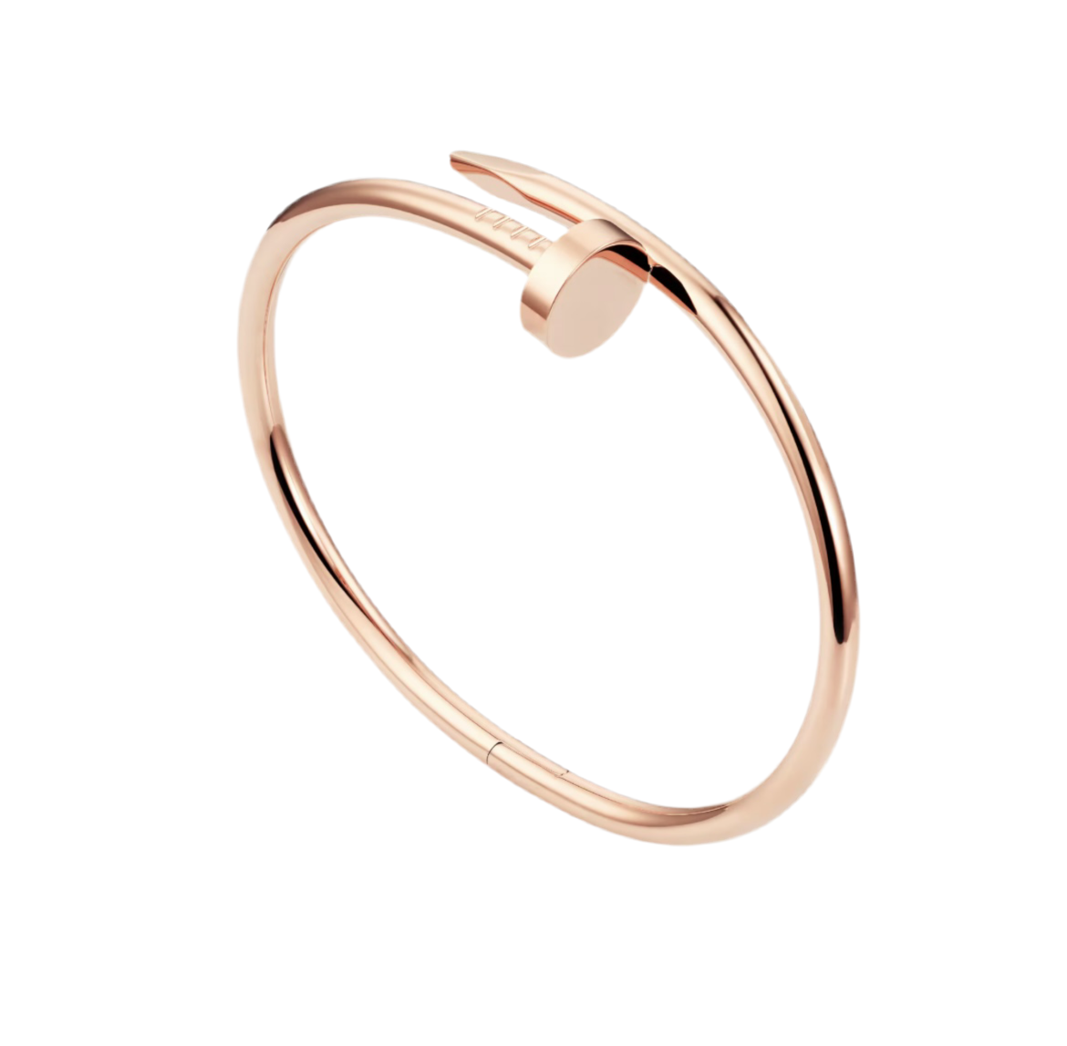 18k Gold Plated Nail Bracelet : Rose Gold