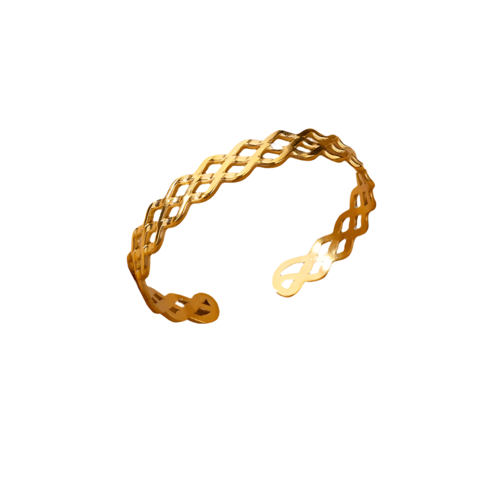 18k Gold Plated Sleek Cross Bracelet