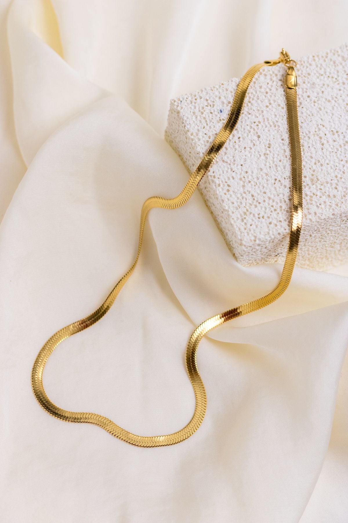 18k Gold Plated Snake Chain Necklace