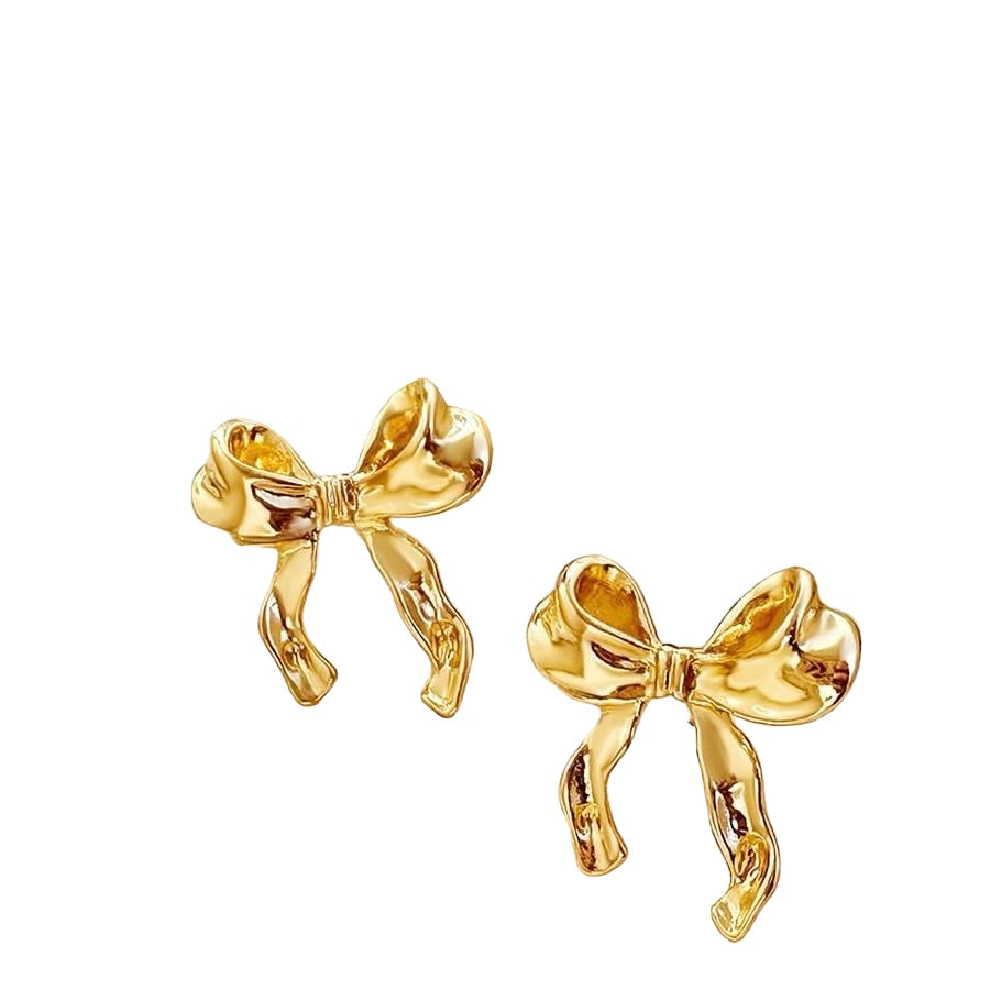 18k Gold Plated Bow Earrings