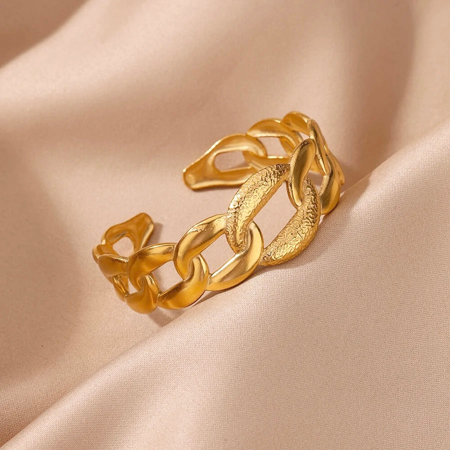 18k Gold Plated Chain Chunky Bracelet