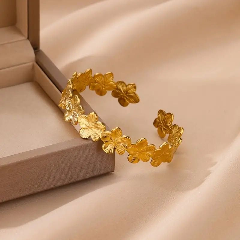 Flower 18K Gold Plated Bracelet