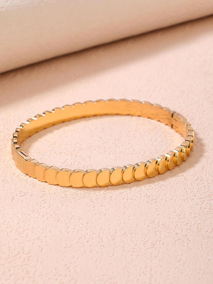 Round Ban 18K Gold Plated Bracelet